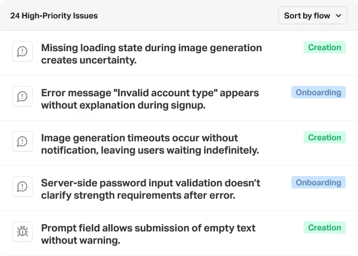UX audit report